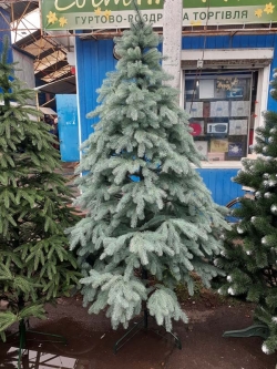 Искусственная елка литая голубая  2.30 м