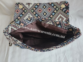 Сумка з гобелену "Вишиванка" прямокутна, з клапаном, що застібається, на магніт