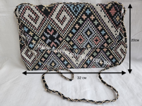 Сумка з гобелену "Вишиванка" прямокутна, з клапаном, що застібається, на магніт