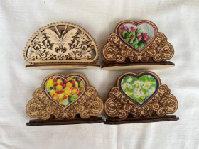 Серветниця дерев'яна з малюнком