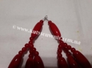 Ожерелье тройное красного цвета