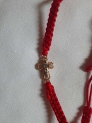 Браслет красная нить с "Православным крестом"