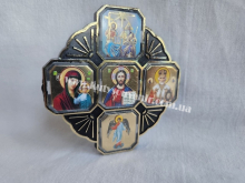 Ікона-Хрест в автомобіль з наклейкою