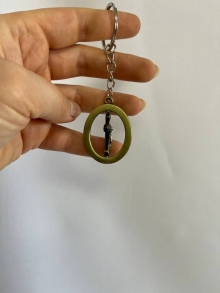 Брелок для ключів Хрест металевий під бронзу, опт (12 шт/уп)